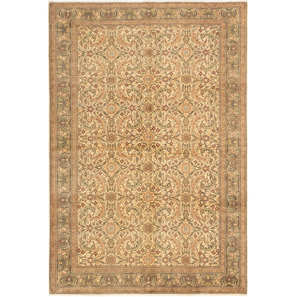 Isabelline Kerttu OneofaKind 6'8" X 9'10" 1980s Wool Area Rug in